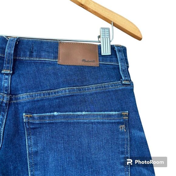 Madewell 10" High-Rise button fly frayed hem Skinny Jeans in Hanna Wash size 28 - Picture 11 of 12